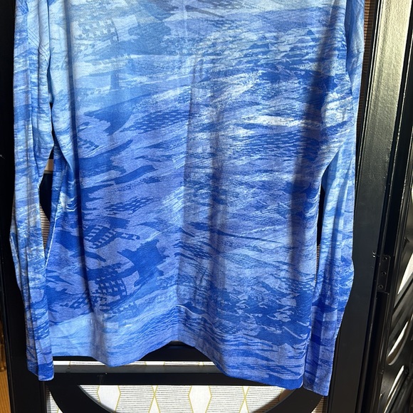 The North Face Blue Burnout Abstract Long Sleeve Pull On Tee / T Shirt Top. - Picture 10 of 12